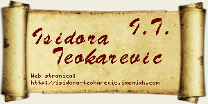 Isidora Teokarević vizit kartica